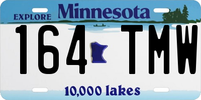 MN license plate 164TMW