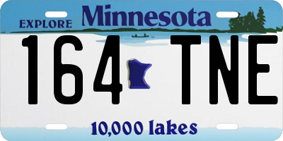 MN license plate 164TNE