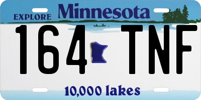 MN license plate 164TNF
