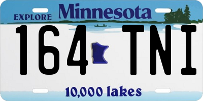 MN license plate 164TNI
