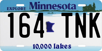 MN license plate 164TNK