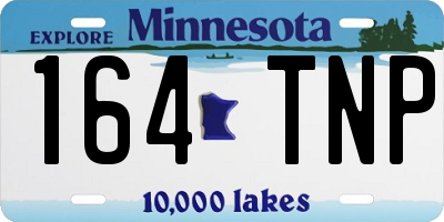 MN license plate 164TNP