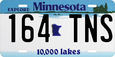 MN license plate 164TNS