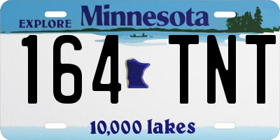 MN license plate 164TNT