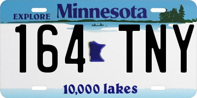 MN license plate 164TNY