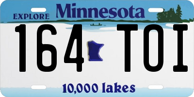 MN license plate 164TOI
