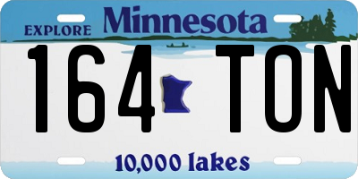 MN license plate 164TON
