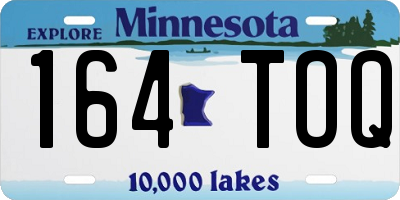 MN license plate 164TOQ