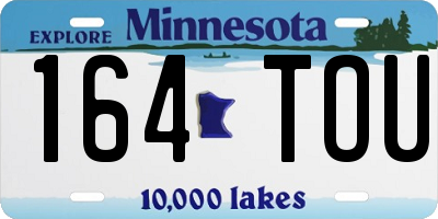 MN license plate 164TOU