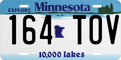MN license plate 164TOV