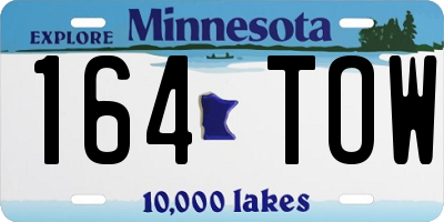 MN license plate 164TOW