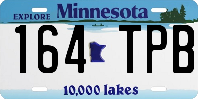 MN license plate 164TPB