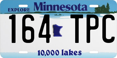 MN license plate 164TPC