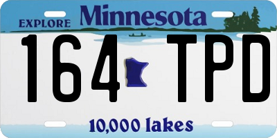 MN license plate 164TPD