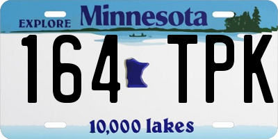 MN license plate 164TPK