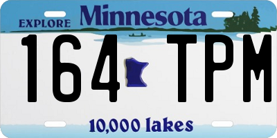MN license plate 164TPM