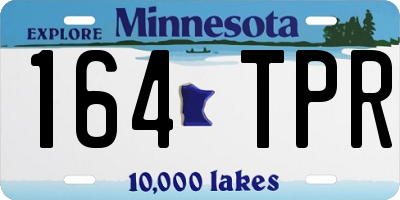 MN license plate 164TPR