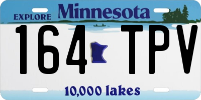 MN license plate 164TPV