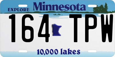 MN license plate 164TPW