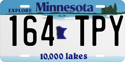 MN license plate 164TPY