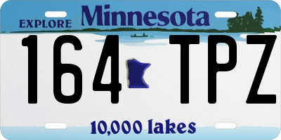 MN license plate 164TPZ
