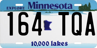 MN license plate 164TQA