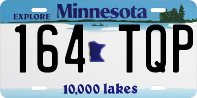 MN license plate 164TQP