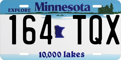 MN license plate 164TQX