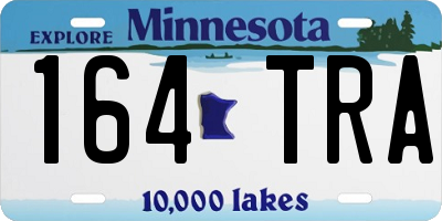 MN license plate 164TRA