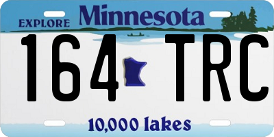 MN license plate 164TRC