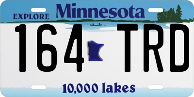 MN license plate 164TRD