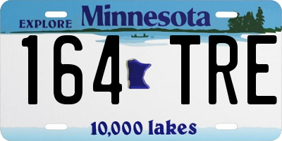 MN license plate 164TRE