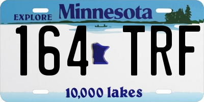 MN license plate 164TRF