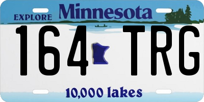 MN license plate 164TRG