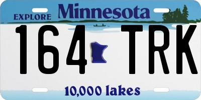 MN license plate 164TRK