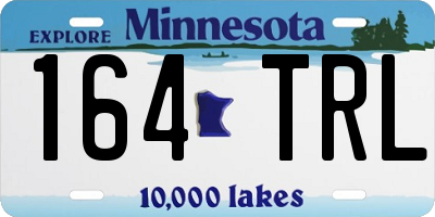 MN license plate 164TRL