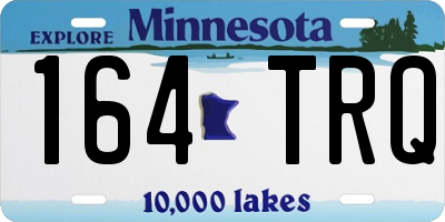MN license plate 164TRQ