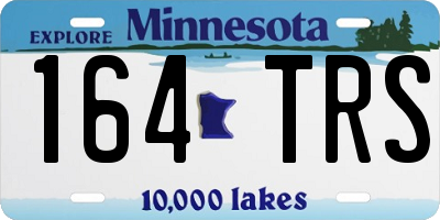 MN license plate 164TRS