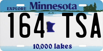 MN license plate 164TSA