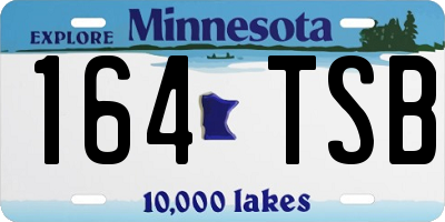 MN license plate 164TSB