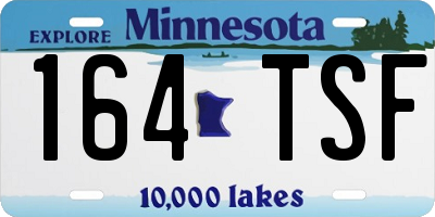 MN license plate 164TSF