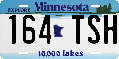 MN license plate 164TSH