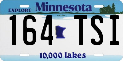 MN license plate 164TSI