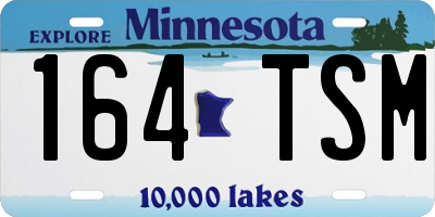 MN license plate 164TSM