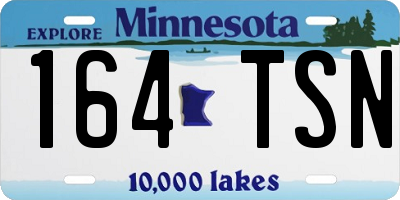 MN license plate 164TSN