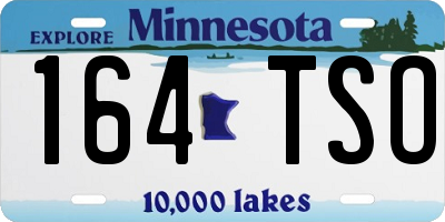 MN license plate 164TSO