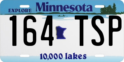 MN license plate 164TSP