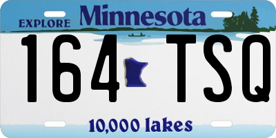 MN license plate 164TSQ