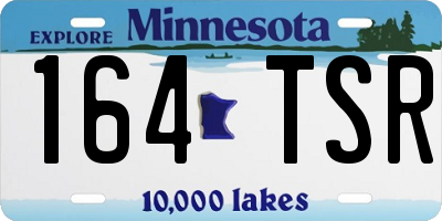 MN license plate 164TSR
