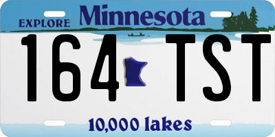 MN license plate 164TST